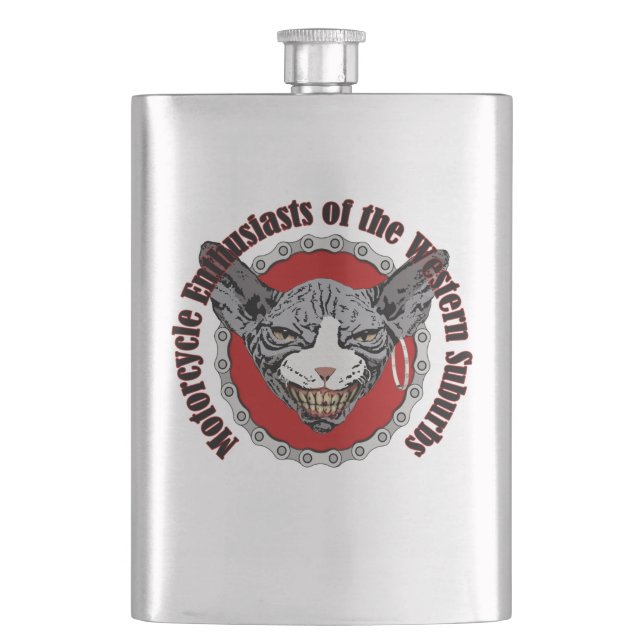 Motorcycle Enthusiasts Flask (Front)