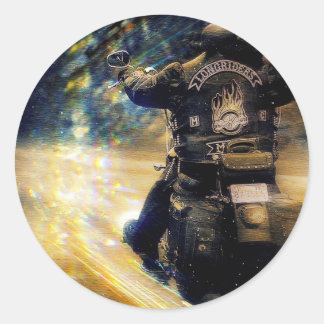 Motorcycle Flyer Classic Round Sticker