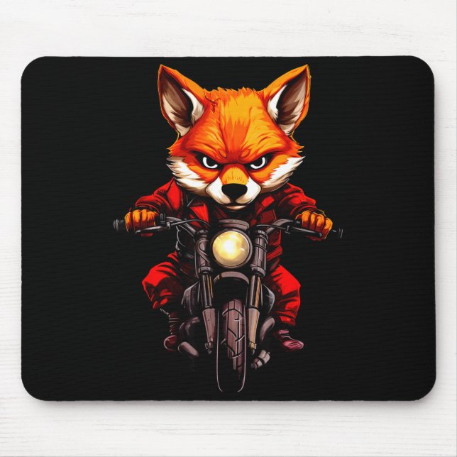 Motorcycle Foxes  Mouse Pad (Front)