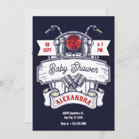 Motorcycle garage iconic baby shower