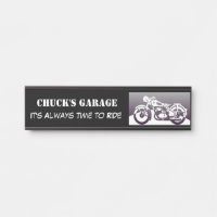 Motorcycle Garage Name Plate