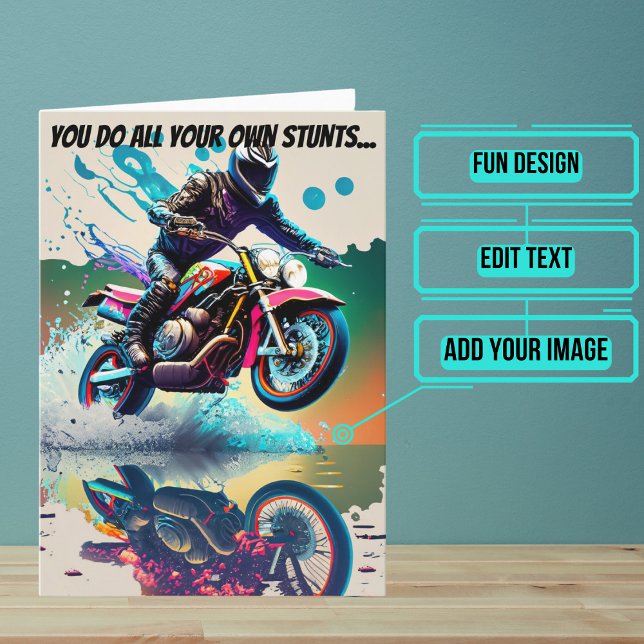 Motorcycle Get Well Funny Accident Card (Send this lovely card to your loved one who is brave in the face of an accident or illness. )
