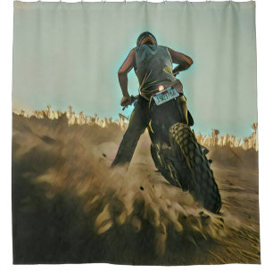 motorcycle gifts for dad shower curtain