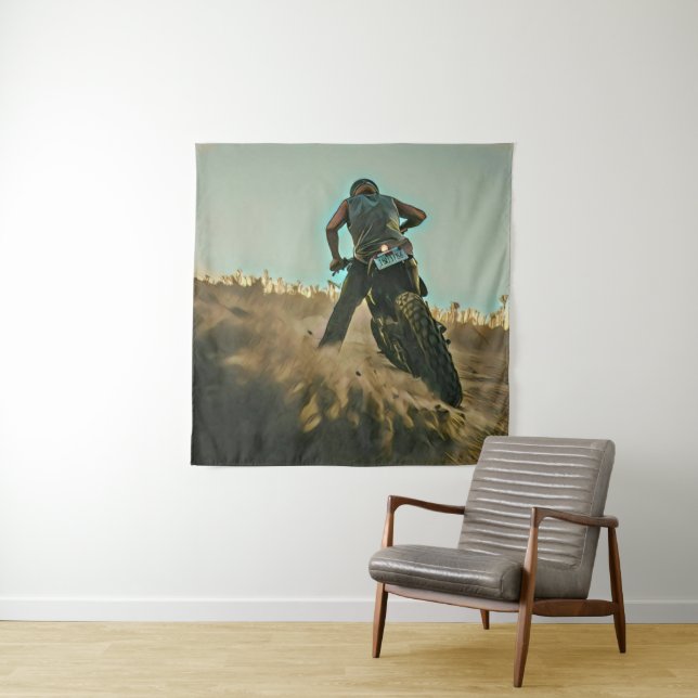 motorcycle gifts for dad tapestry (In Situ)