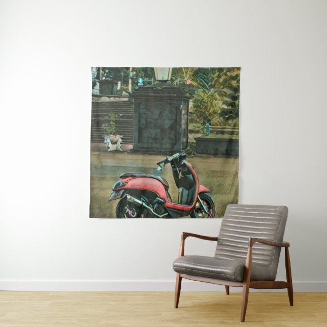 motorcycle gifts for him tapestry (In Situ)