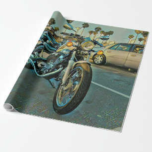 Motorcycle gifts wrapping paper