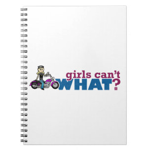 Motorcycle Girl Spiral Notebook