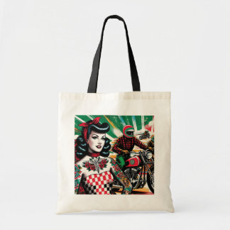 Motorcycle Girl  Tote Bag