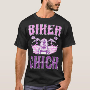 Motorcycle Girl Women Biker Chick Biking Bikers Sp T-Shirt