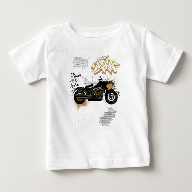 Motorcycle gold  baby T-Shirt (Front)