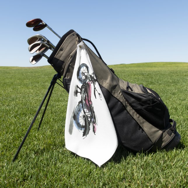Motorcycle Golf Towel (Green)