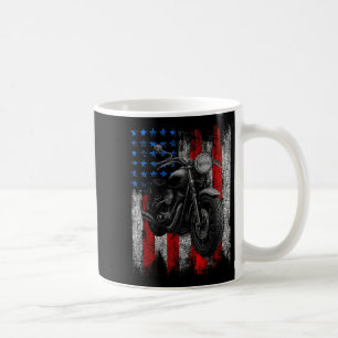 Motorcycle Graphic Mens Biker American Flag Coffee Mug