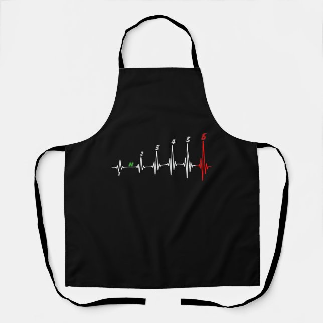 Motorcycle Heartbeat Speed Bike Motocross Apron (Front)