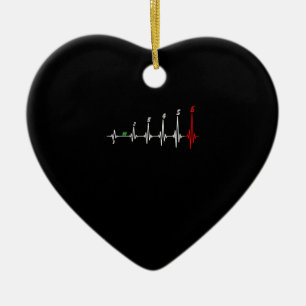 Motorcycle Heartbeat Speed Bike Motocross Ceramic Tree Decoration