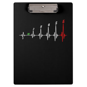 Motorcycle Heartbeat Speed Bike Motocross Clipboard