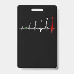 Motorcycle Heartbeat Speed Bike Motocross ID Badge