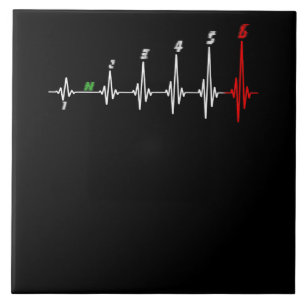 Motorcycle Heartbeat Speed Bike Motocross Tile