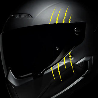 Motorcycle Helmet Claw Scratch Marks Sticker