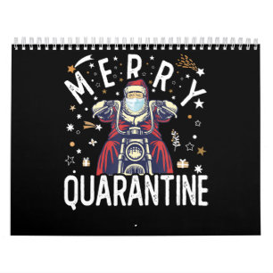 Motorcycle Hipster Santa Face Mask Calendar