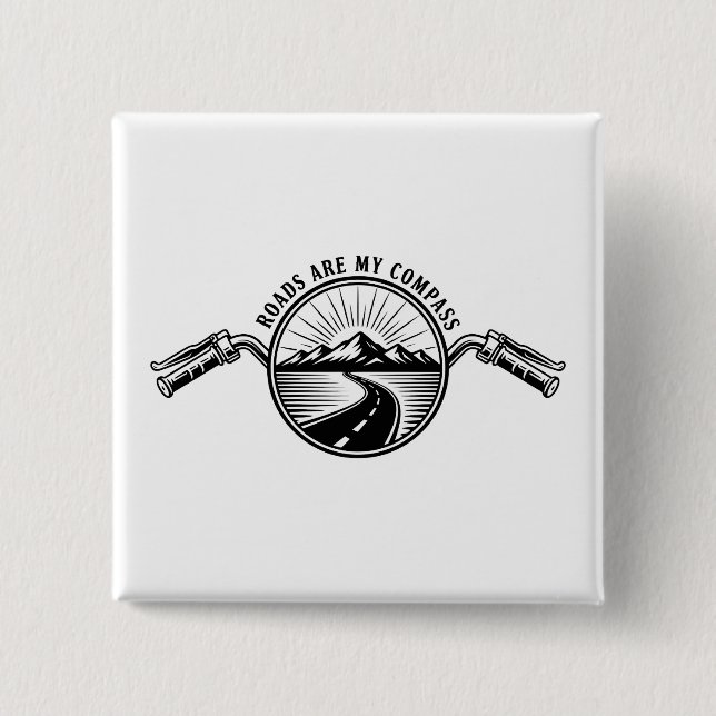 Motorcycle Horizon Adventure      15 Cm Square Badge (Front)