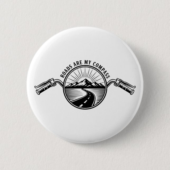 Motorcycle Horizon Adventure      6 Cm Round Badge (Front)