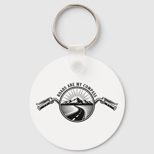 Motorcycle Horizon Adventure      Key Ring (Front)