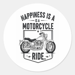 Motorcycle in Desert Cactus Western Set (3) Classic Round Sticker