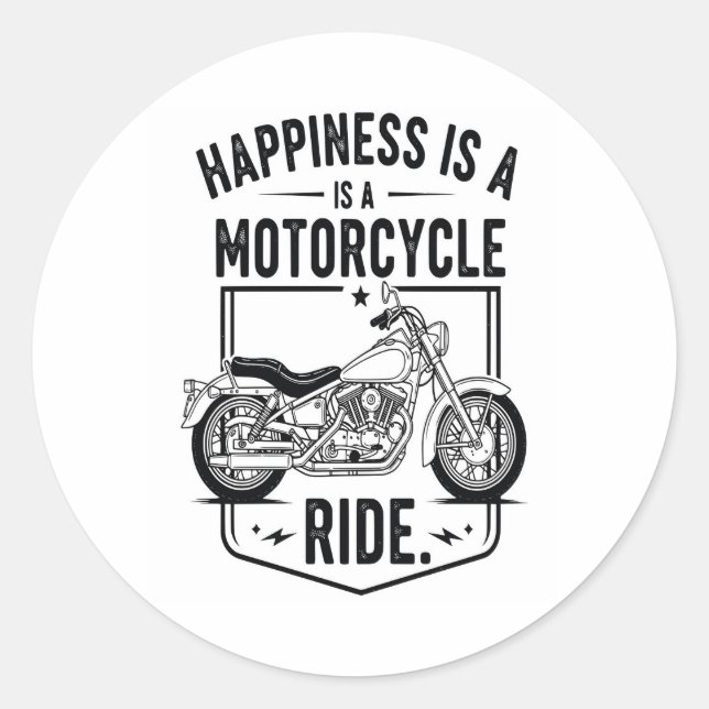 Motorcycle in Desert Cactus Western Set (4) Classic Round Sticker (Front)
