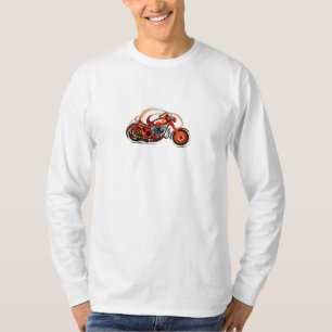 Motorcycle In Playful Lines T-Shirt