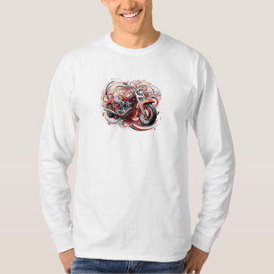 Motorcycle In The Playful Line Drawings T-Shirt