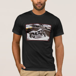 'Motorcycle in Winter' Adult T-shirt
