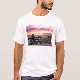 Motorcycle Lovers at Sunset T-Shirt