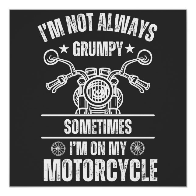 Motorcycle Lovers | Biker Dad Cool Gift Poster (Front)