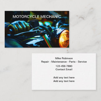 Motorcycle Mechanic Unique Business Cards
