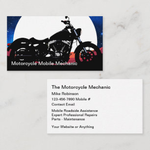 Motorcycle Mobile Repairman Business Cards