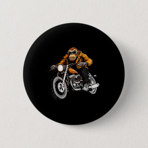 Motorcycle Monkeys  6 Cm Round Badge