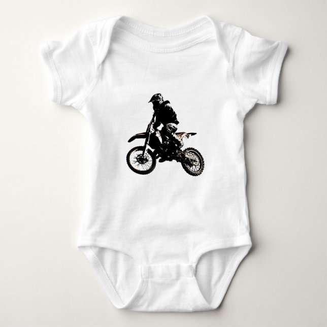 Motorcycle Motocross Baby Bodysuit (Front)