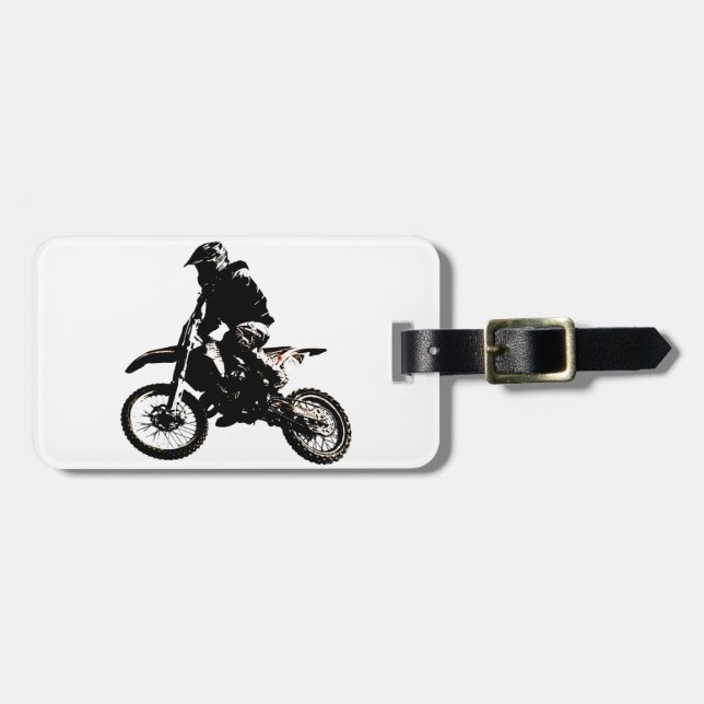 Motorcycle Motocross Luggage Tag (Front Horizontal)