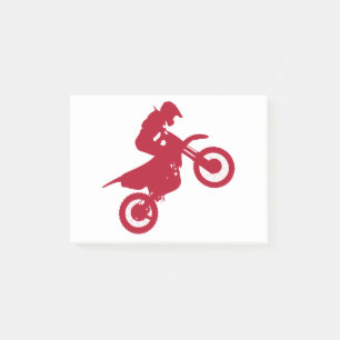 motorcycle motocross performing acrobatics post-it notes