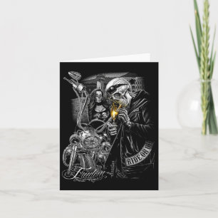 Motorcycle Motor Cycle Motorcycle Mechanic Hallowe Card