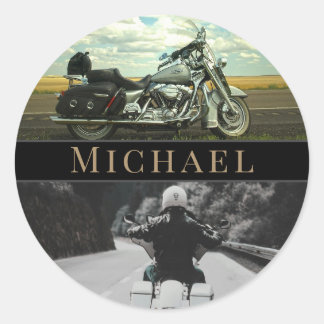 Motorcycle Motorbike accessory biker Classic Round Sticker