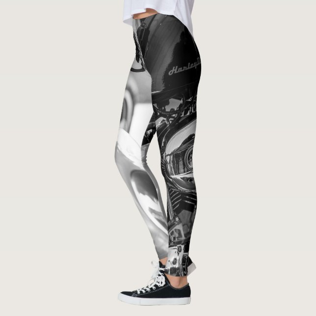 Motorcycle Motorbike Biker Ride Rider Leggings (Left)