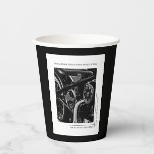Motorcycle Motorbike Biker Ride Rider Paper Cups