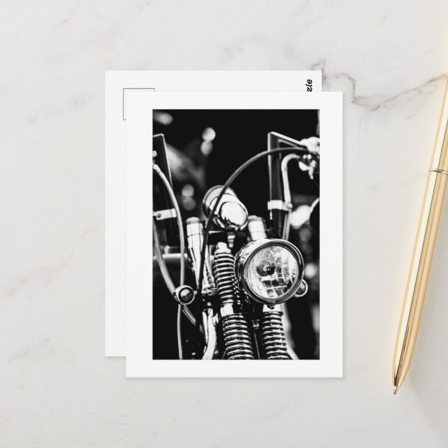 Motorcycle Motorbike Biker Ride Rider Postcard (Front/Back In Situ)