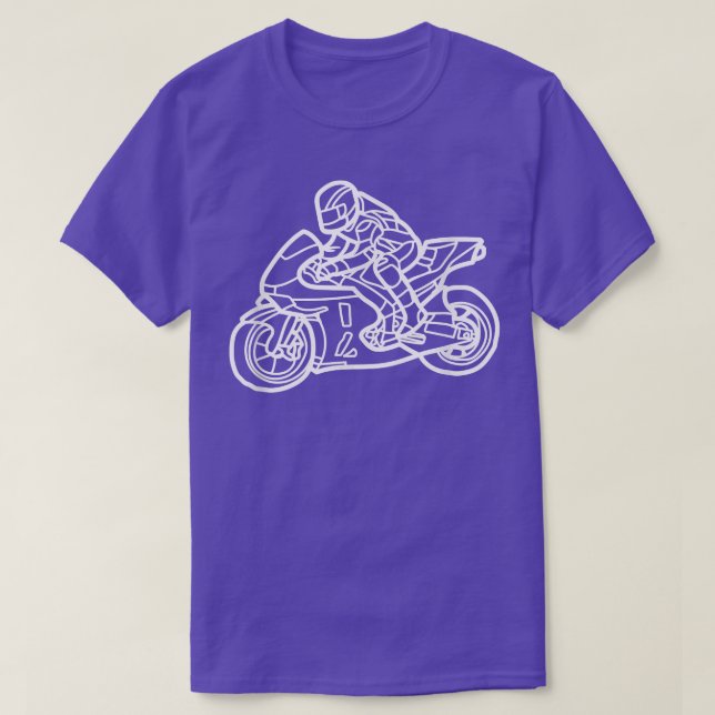 Motorcycle Motorbike Biker Stuntman Sport Bike Rac T-Shirt (Design Front)