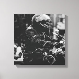 Motorcycle Motorbike Bikers Ride Riders Details Canvas Print