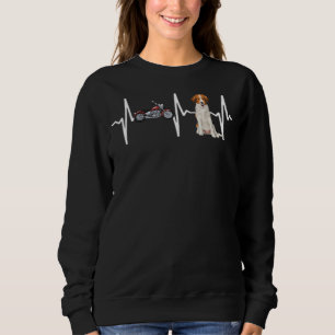 Motorcycle Nederlandse Kooikerhondje Heartbeat Dog Sweatshirt