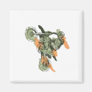 Motorcycle - Off Road Biker Magnet