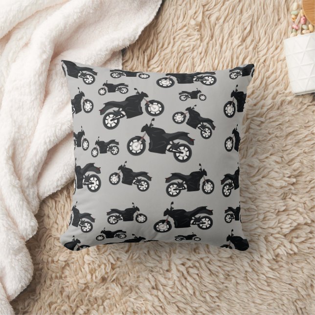 Motorcycle Pattern Cushion (Blanket)