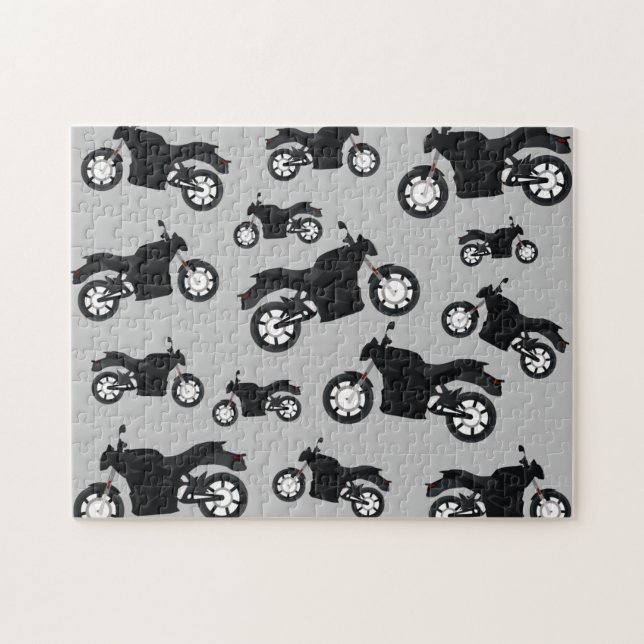 Motorcycle Pattern Jigsaw Puzzle (Horizontal)